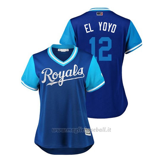 Maglia Baseball Donna Kansas City Royals Jorge Soler 2018 Llws Players Weekend El Yoyo Royal